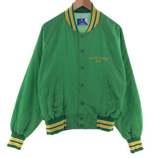 チャンピオン(Champion)の古着 90年代 チャンピオン Champion NOTRE DAME ノートルダム大学 カレッジ スタジャン アワードジャケット バーシティジャケット USA製 メンズXL  ヴィンテージ /eaa390450(スタジャン)