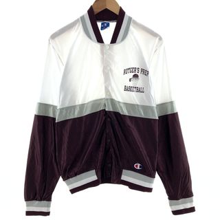 チャンピオン(Champion)の古着 90年代 チャンピオン Champion ナイロンスタジャン アワードジャケット バーシティジャケット USA製 メンズL ヴィンテージ /eaa390462(スタジャン)