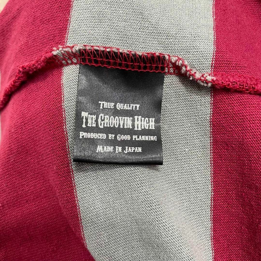 THE GROOVIN HIGH 太ボーダー 7分袖 ロングスリーブTシャツ Sの THE GROOVIN HIGH 太ボーダー 7分袖 ロングスリーブTシャツ Sの