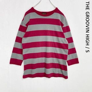 THE GROOVIN HIGH　太ボーダー　7分袖　ロングスリーブTシャツ　S(Tシャツ/カットソー(七分/長袖))