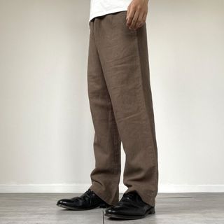 古着 DOCKERS リネンパンツ スラックス メンズw34 /eaa453191(スラックス)