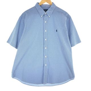 ラルフローレン(Ralph Lauren)の古着 ビッグサイズ ラルフローレン Ralph Lauren RALPH LAUREN CLASSIC FIT 半袖 ボタンダウン チェックシャツ メンズXXXL /eaa454242(シャツ)