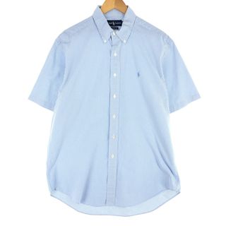 ラルフローレン(Ralph Lauren)の古着 ラルフローレン Ralph Lauren RALPH LAUREN CLASSIC FIT 半袖 ボタンダウン チェックシャツ メンズL /eaa454243(シャツ)