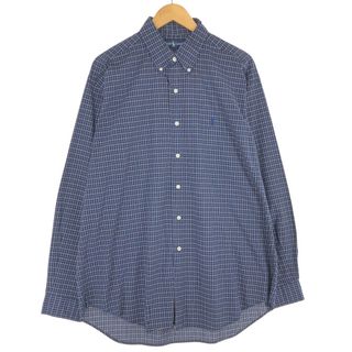 ラルフローレン(Ralph Lauren)の古着 ラルフローレン Ralph Lauren BLAKE 長袖 ボタンダウンチェックシャツ メンズL /eaa454643(シャツ)