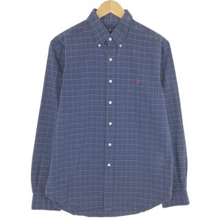 ラルフローレン(Ralph Lauren)の古着 ラルフローレン Ralph Lauren SLIM FIT スリムフィット 長袖 ボタンダウンチェックシャツ メンズL /eaa454646(シャツ)