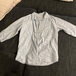 メンズ　シャツ　LL 水色　襟付き　七分袖(Tシャツ/カットソー(七分/長袖))