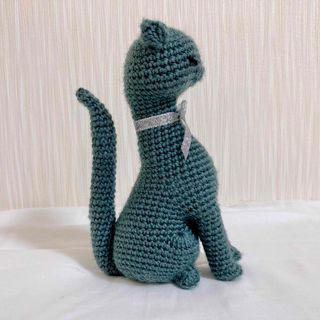 【ハンドメイド】猫のあみぐるみ　＊キャットプリンセス - ティール＊(あみぐるみ)