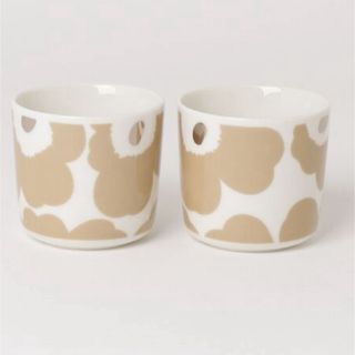 marimekko - マリメッコ　marimekko ウニッコ　新品箱付き　２個セット　ベージュ