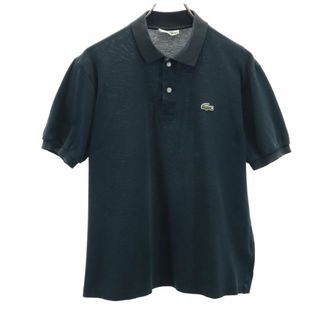 ラコステ(LACOSTE)のラコステ 半袖 ポロシャツ ブラック LACOSTE 鹿の子 メンズ(ポロシャツ)