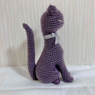 【ハンドメイド】猫のあみぐるみ　＊キャットプリンセス - モーブ＊(あみぐるみ)