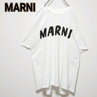 マルニ(Marni)の人気モデル MARNI マルニ フロント ロゴ ホワイト 半袖 Tシャツ(Tシャツ/カットソー(半袖/袖なし))