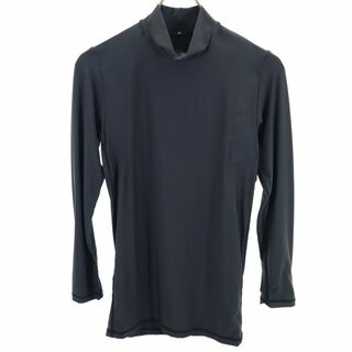 X 日本製 トレーニング 長袖 ハイネック アンダー Tシャツ M ブラック系 X インナー ワコール メンズ(Tシャツ/カットソー(七分/長袖))