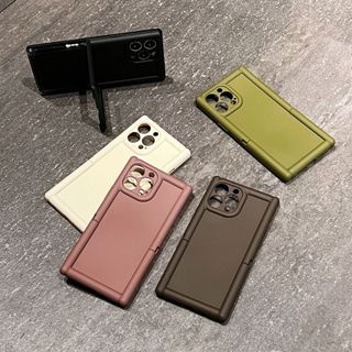 【数量限定】iPhone15　スマホ　白色　ケース　シンプル　バンカー　自立(iPhoneケース)