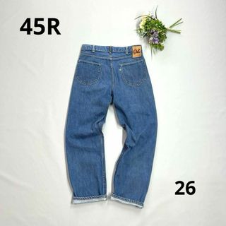 45R - レア❗️45R  デニムパンツ　タテ革パッチ　インディゴ　ジーンズ　26