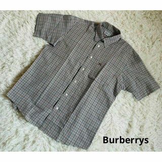 バーバリーズ Burberrys ヴィンテージホース刺繍 半袖　綿麻Large