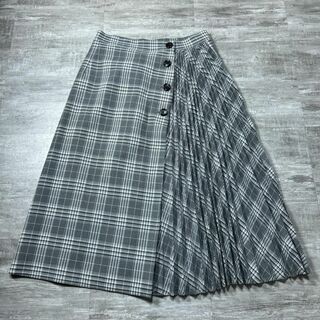 極美品 mistico ミスティコ グレンチェック プリーツ スカート 40(ロングスカート)