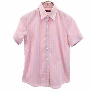 ラルフローレン(Ralph Lauren)のラルフローレン 日本製 ストライプ 半袖 シャツ 9 ピンク系 RALPH LAUREN レディース(シャツ/ブラウス(半袖/袖なし))
