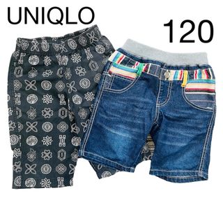 ユニクロ(UNIQLO)の【ユニクロ】ハーフパンツ　半ズボン　夏服　男の子　2枚セット　120(パンツ/スパッツ)