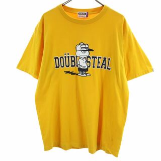 ダブルスティール(DOUBLE STEAL)のダブルスティール 半袖 Tシャツ XL イエロー DOUBLE STEAL メンズ(Tシャツ/カットソー(半袖/袖なし))