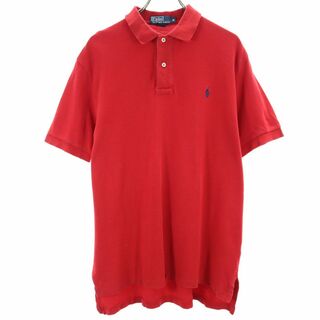 ポロバイラルフローレン 半袖 ポロシャツ M レッド Polo by Ralph Lauren 鹿の子 メンズ(ポロシャツ)