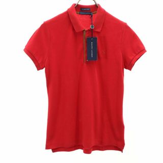 ラルフローレン(Ralph Lauren)のラルフローレン 未使用 半袖 ポロシャツ M レッド RALPH LAUREN 鹿の子地 タグ付き レディース(ポロシャツ)