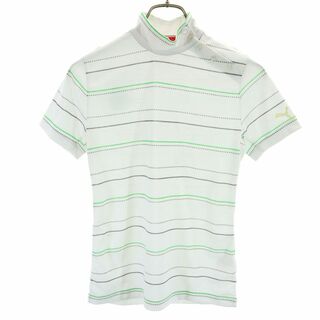 プーマ(PUMA)のプーマ ボーダー柄 ゴルフ 半袖 Tシャツ L ホワイト PUMA レディース(Tシャツ(半袖/袖なし))