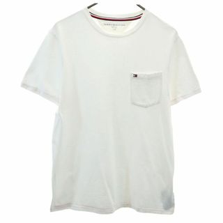 トミーヒルフィガー(TOMMY HILFIGER)のトミーヒルフィガー 半袖 Tシャツ L ホワイト系 TOMMY HILFIGER ポケT メンズ(Tシャツ/カットソー(半袖/袖なし))