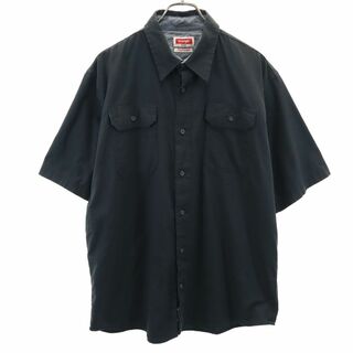 ラングラー(Wrangler)のラングラー 半袖 ワークシャツ L ブラック系 Wrangler メンズ(シャツ)