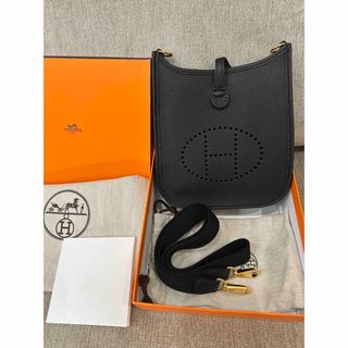 Hermes - 【W刻印】エルメス　ミニエヴリン　ノワール　Gold金具