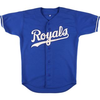 古着 MLB KANSAS CITY ROYALS カンザスシティロイヤルズ ゲームシャツ ベースボールシャツ メンズS /eaa453507(シャツ)