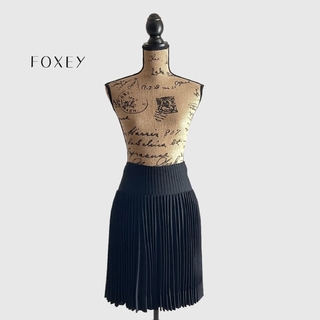 フォクシー(FOXEY)のFOXEY フォクシー スカート ブラック(ひざ丈スカート)