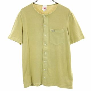 ラコステライブ(LACOSTE L!VE)のラコステライブ 半袖 ノーカラー シャツ S ベージュ LACOSTE L!VE メンズ(シャツ)