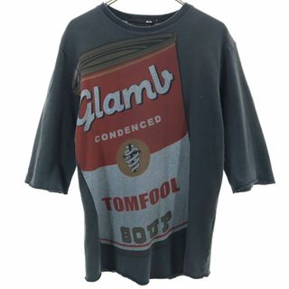 グラム(glamb)のグラム 5分袖 スウェット Tシャツ M チャコールグレー glamb メンズ(Tシャツ/カットソー(半袖/袖なし))