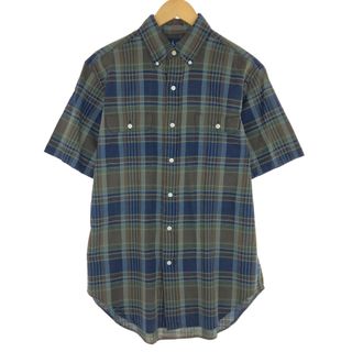 ラルフローレン(Ralph Lauren)の古着 ラルフローレン Ralph Lauren CLASSIC FIT 半袖 ボタンダウン チェックシャツ メンズM /eaa454614(シャツ)