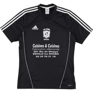 アディダス(adidas)の古着 アディダス adidas CLIMALITE Vネック サッカーユニフォーム ゲームシャツ メンズM /eaa453595(Tシャツ/カットソー(半袖/袖なし))