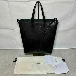 セリーヌ(celine)のCELINE バーティカルカバ スモール ショルダー 2way バッグ　黒(ショルダーバッグ)