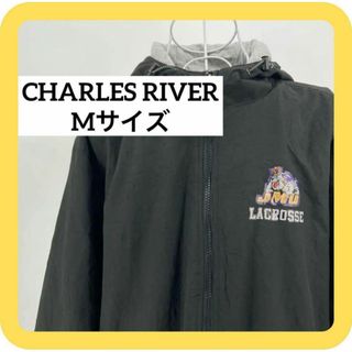 CHARLES RIVER Mサイズ ジャンパー　ブラック　トラックジャケット(ナイロンジャケット)