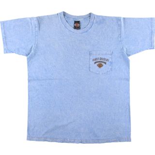 ハーレーダビッドソン(Harley Davidson)の古着 90年代 ハーレーダビッドソン Harley-Davidson モーターサイクル バイクTシャツ USA製 メンズL ヴィンテージ /eaa453386(Tシャツ/カットソー(半袖/袖なし))