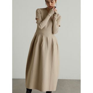 ジルスチュアート(JILLSTUART)のボリュームスカートニットワンピース(ロングスカート)