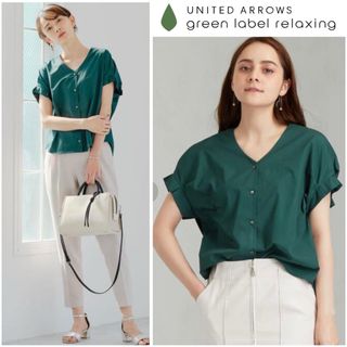 ユナイテッドアローズグリーンレーベルリラクシング(UNITED ARROWS green label relaxing)のGreen label relaxingタイプライタN/C ソデタック ブラウス(シャツ/ブラウス(半袖/袖なし))