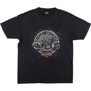 ハーレーダビッドソン(Harley Davidson)の古着 ハーレーダビッドソン Harley-Davidson モーターサイクル バイクTシャツ メンズL /eaa454133(Tシャツ/カットソー(半袖/袖なし))