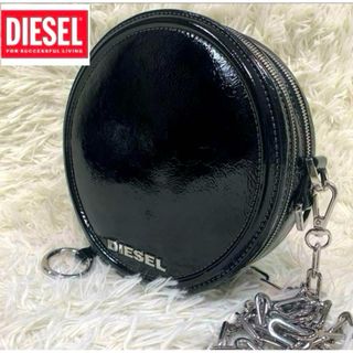 ディーゼル(DIESEL)のB838.極美品● DIESEL【羊革/ブラック◆ショルダーバッグ】サークル(ショルダーバッグ)