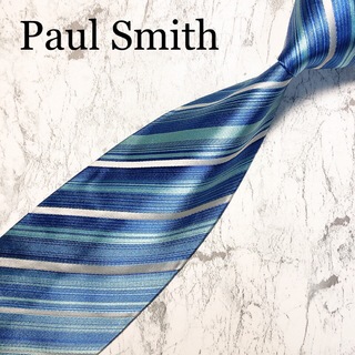 Paul Smith - Paul Smith ネクタイ　ストライプ　マルチカラー　ブルー系　