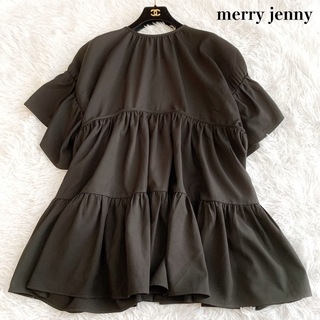 merry jenny - 美品 メリージェニー ギャザーティアードミニワンピース フリーサイズ