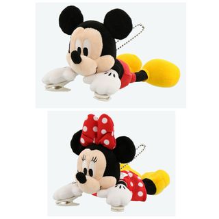 Disney - ディズニー ミッキーマウス ミニーマウス くっつきぬいぐるみ クリップ