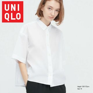 ユニクロ(UNIQLO)のユニクロ/コットンシャツ 5分袖 449019(シャツ/ブラウス(長袖/七分))