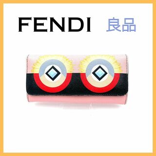 FENDI - フェンディ モンスター コンチネンタルウォレット 長財布 レディース ピンク