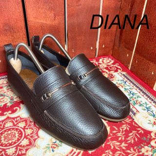 ダイアナ(DIANA)の美品★DIANA　レディース　パンプス　ビットローファー　茶　23.5 cm(ローファー/革靴)