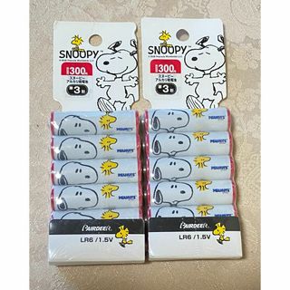 スヌーピー(SNOOPY)の【新品】スヌーピー　単３形アルカリ乾電池　６個入り×２個セット　ホワイト系(その他)