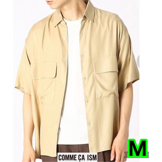 COMME CA ISM - 新品 コムサイズム ダブルポケット ワークシャツ ベージュ Mサイズ